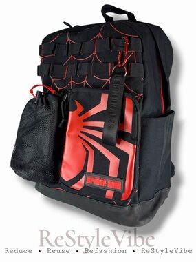 SPIDER-MAN x MILES MORALES Backpack Utility Style Large Adjustable Straps Zipper